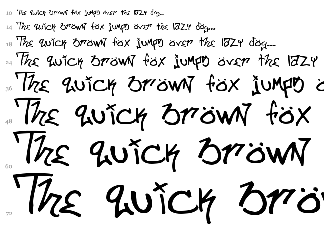 Ill Skillz font waterfall